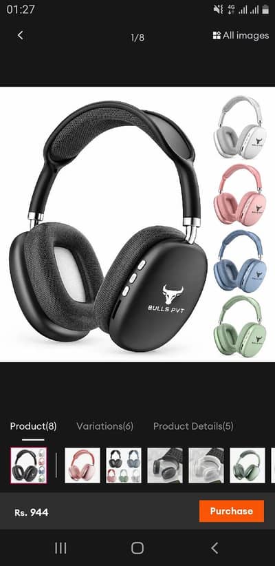 p9wireless bluetooth headphone