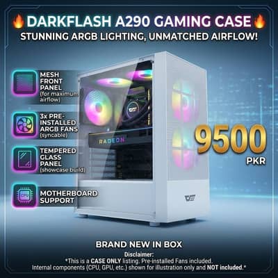 White Gaming Case Dark Flash A290