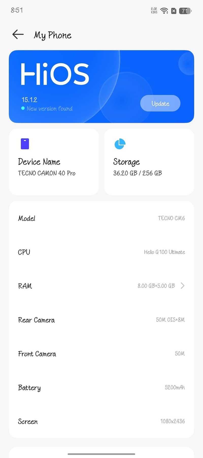 Tecno CAMON 40 Pro 6