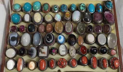 hussaini feroza turquoise gemstone rings