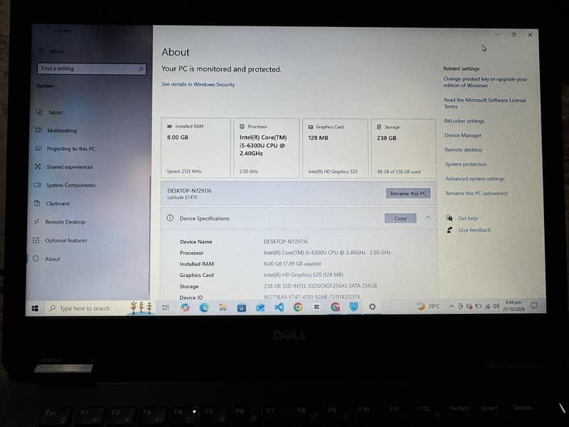 Dell corei5 6th generation 3