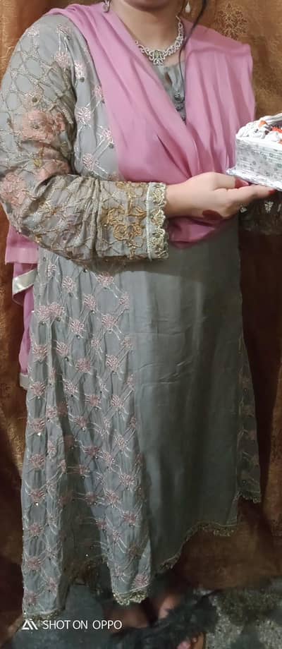fancy ready to wear 3 piece dress