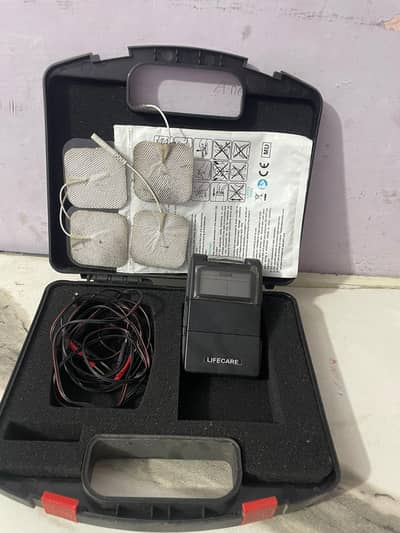 LifeCare TENS EMS Muscle Stimulator Machine with Accessories & Case