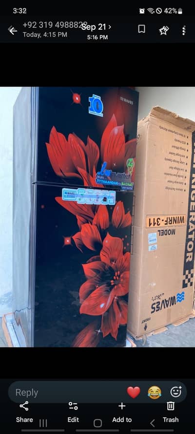 New modl box pack fridge for sale