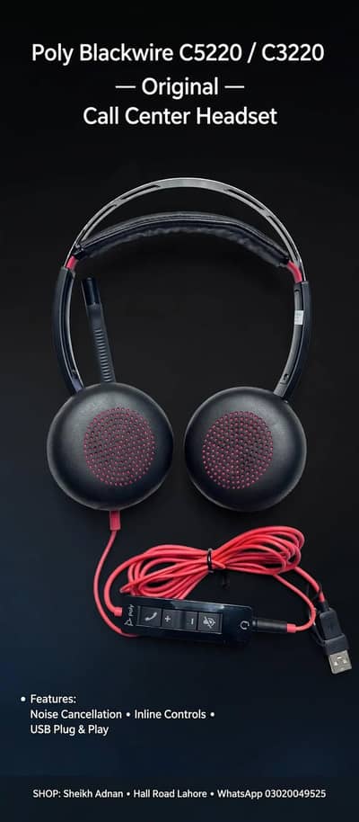 call Center Headset Holl Sale Jabra Poly Lahore