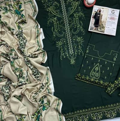 unstitched embroidery dress