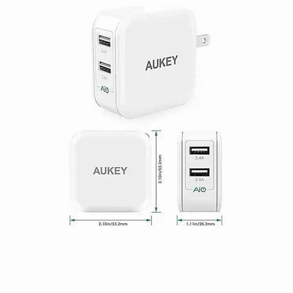Aukey Dual Port USB Wall Charger PA-U38 – White