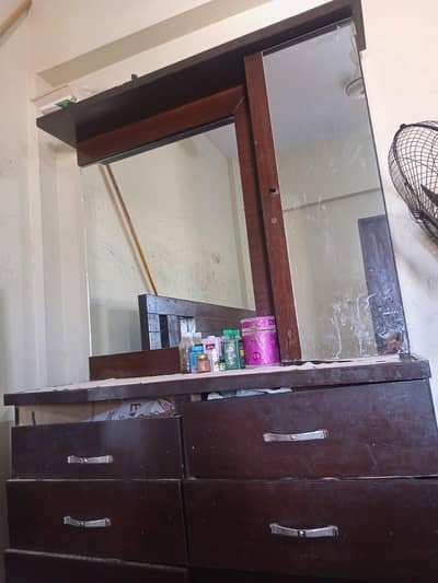used bed, dressing,side tables without mattress