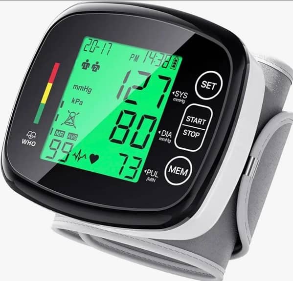 Blood Pressure Monitor for Home Use,Wrist Blood Pressure Machine Automatic Digital LCD Display Blood Pressure Machine Adjustable Wrist Cuff 5.3-7.67" 99x2 Sets Memory with Carrying Case for Home Use