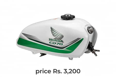 Honda CD70 Tanki Tapa Set White Green - BRAND NEW