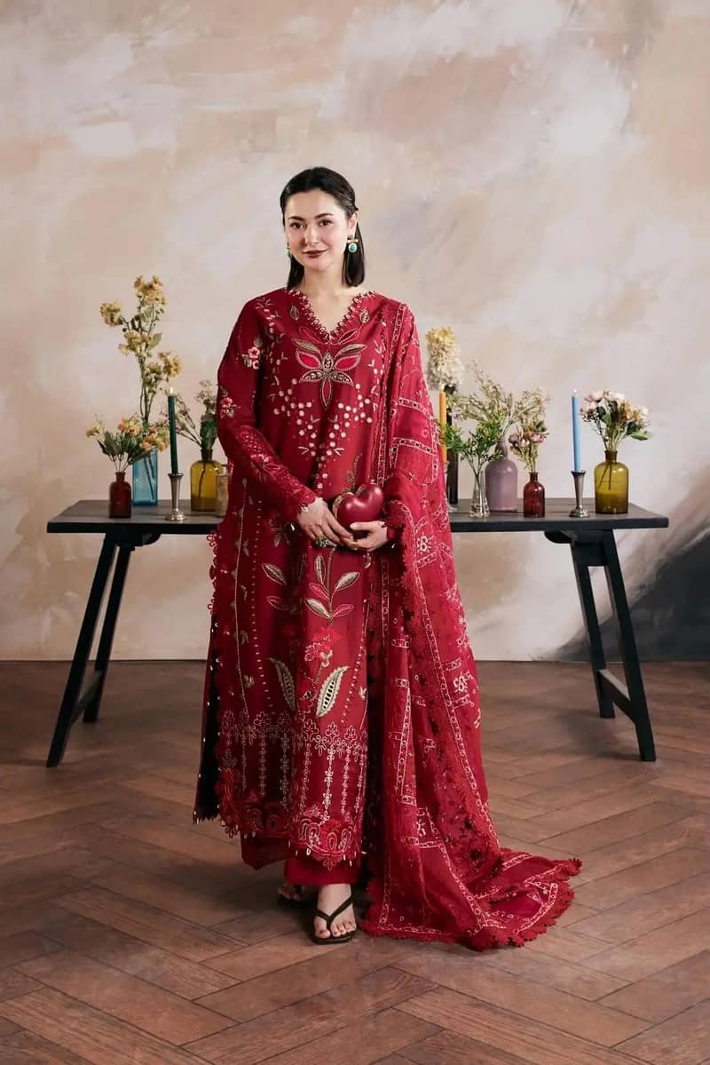 3 piece women's unstitched embroidery suit - Clothing Accessories ...