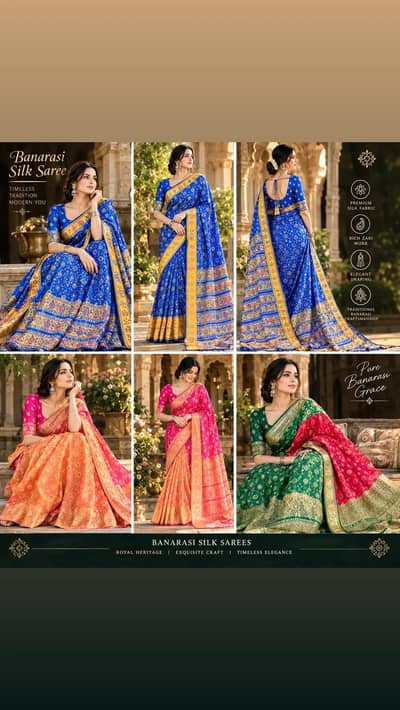 bnarsi shafoon and silk saarhis for sale