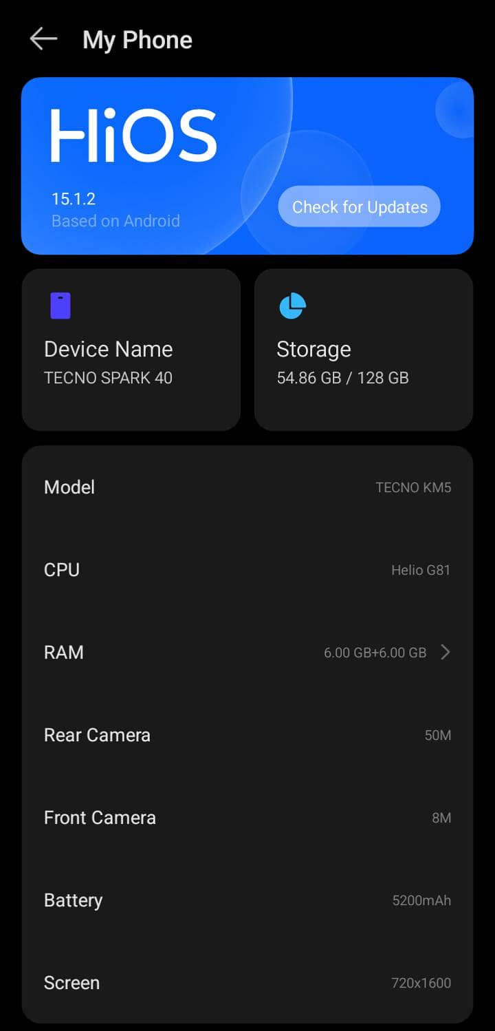 Tecno Spark 40 6