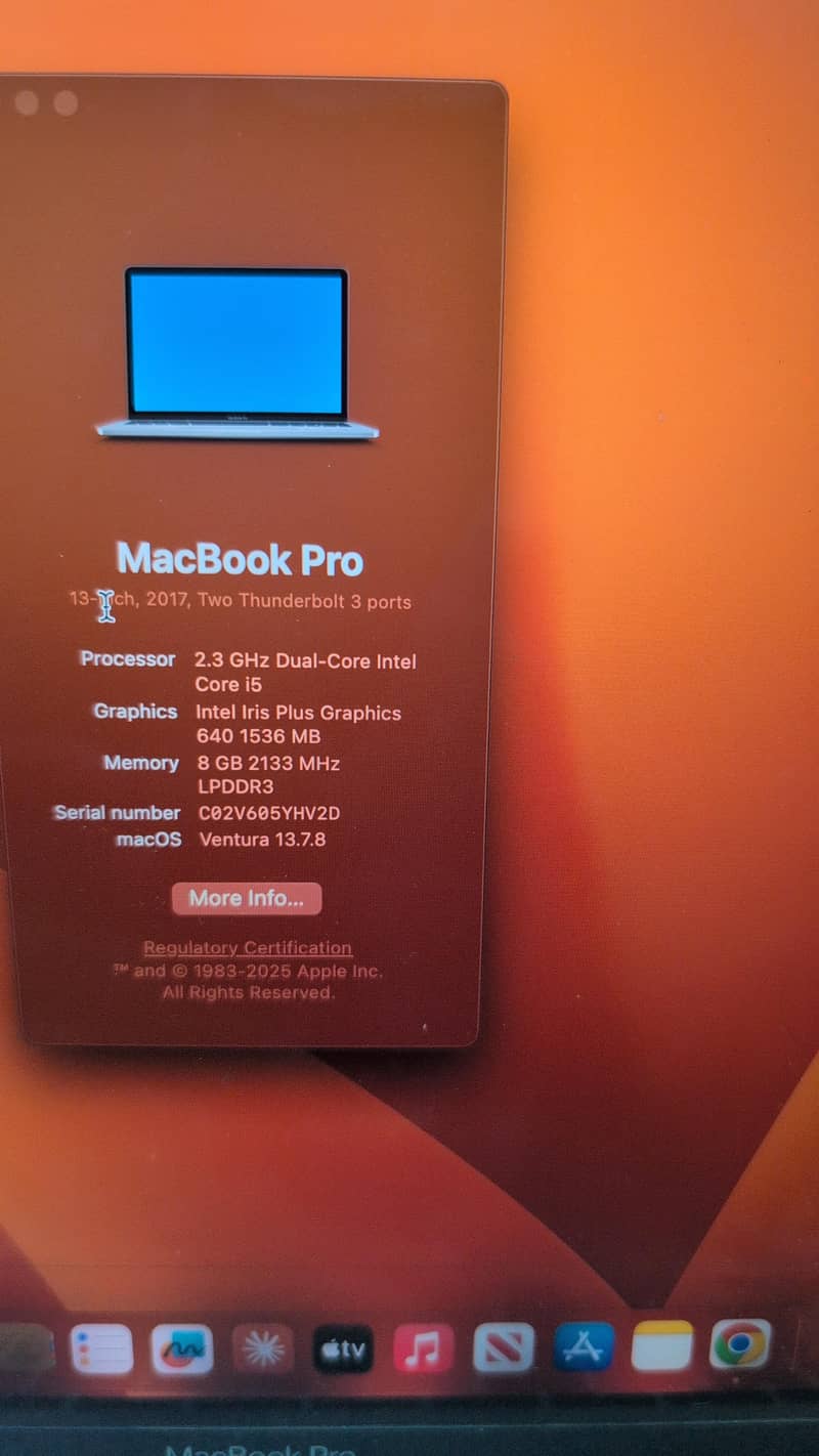 MacBook pro 13 inch 2017 1
