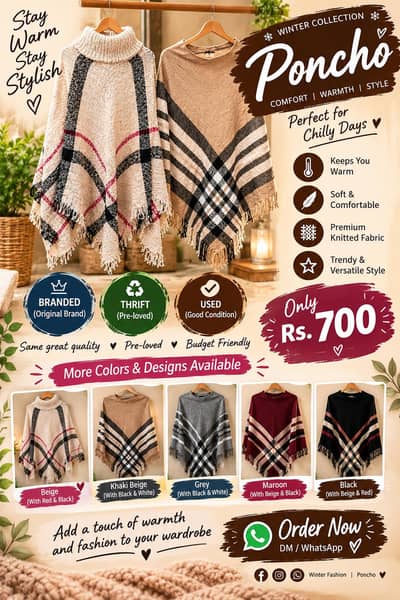 cap shawal ( Poncho)