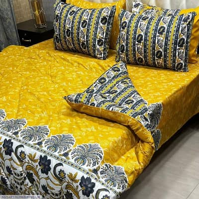 Stylish 6 Pcs Cotton Razai Set - Free Delivery + COD