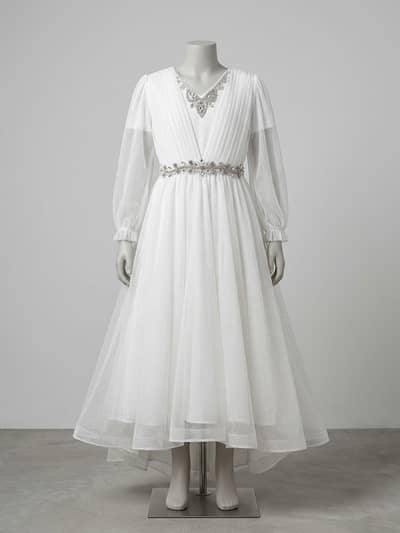 Elegant White Maxi Frock For Girls