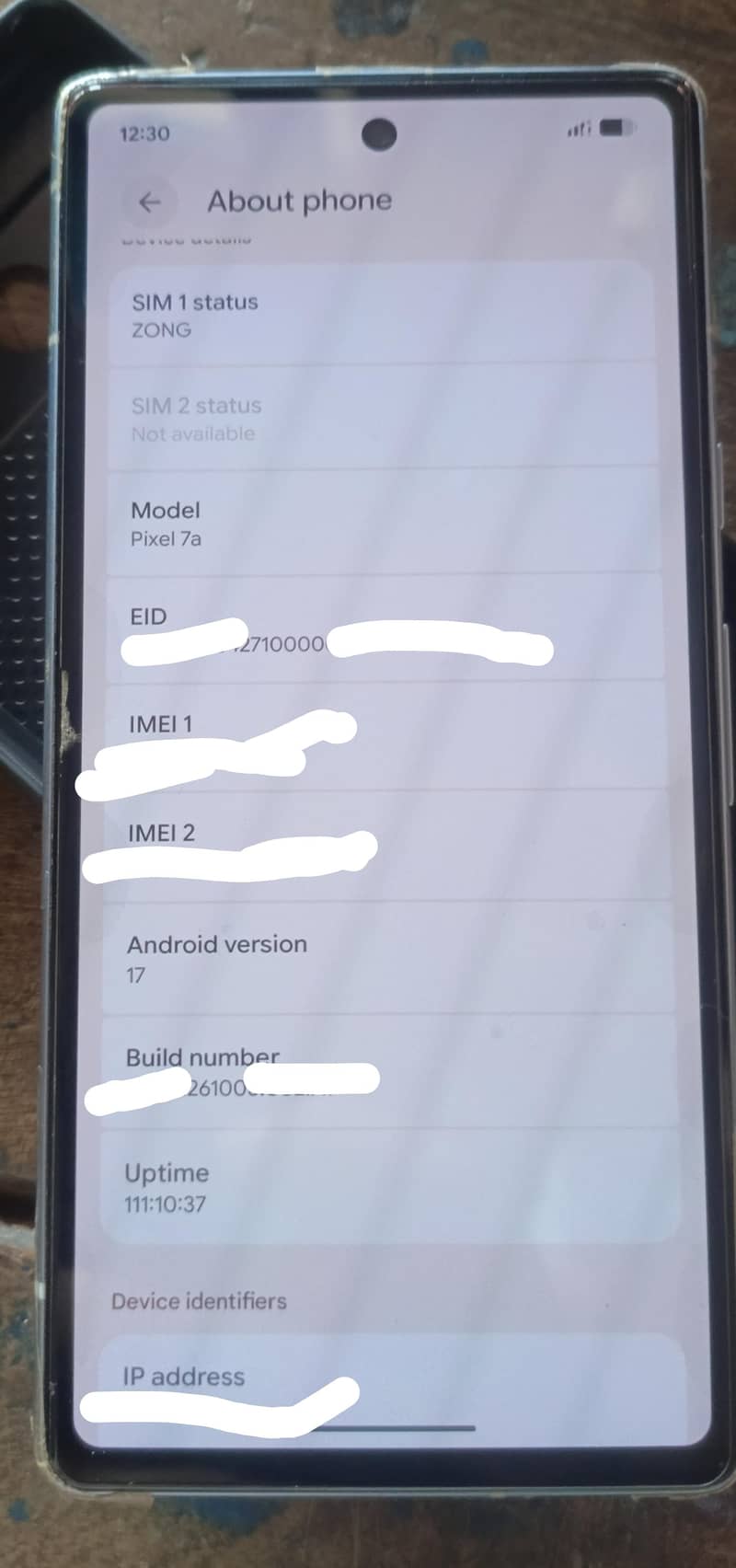 Google Pixel 7a 0