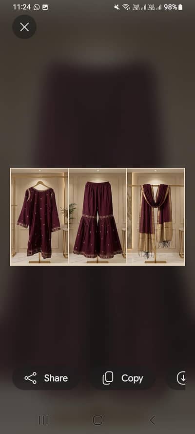 Elegant Maroon garara set