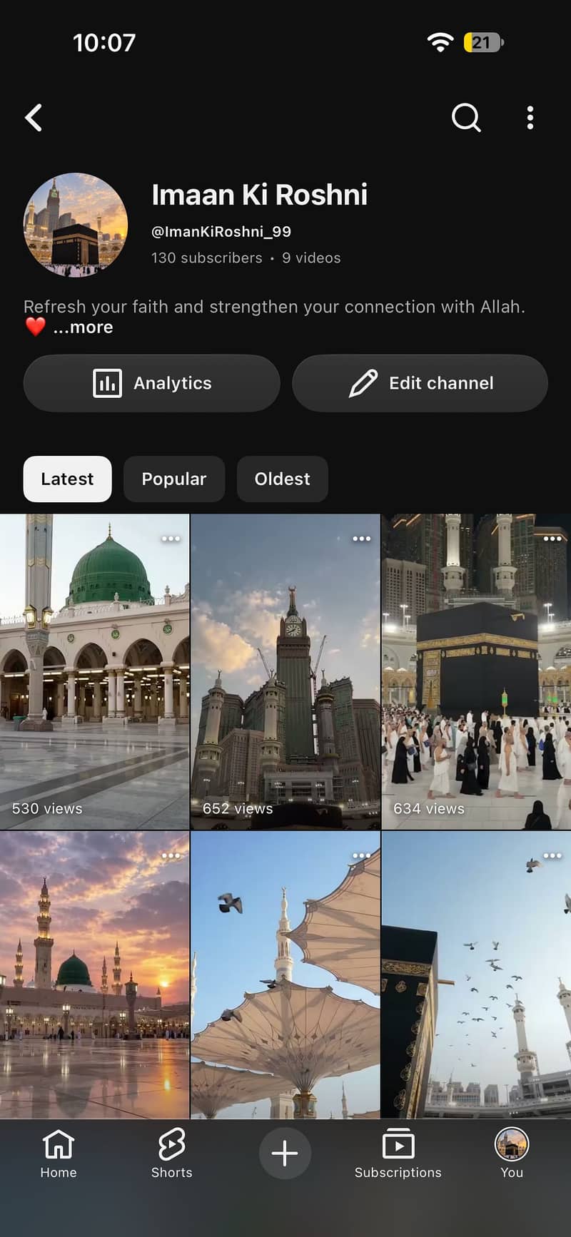 Youtube channel 0