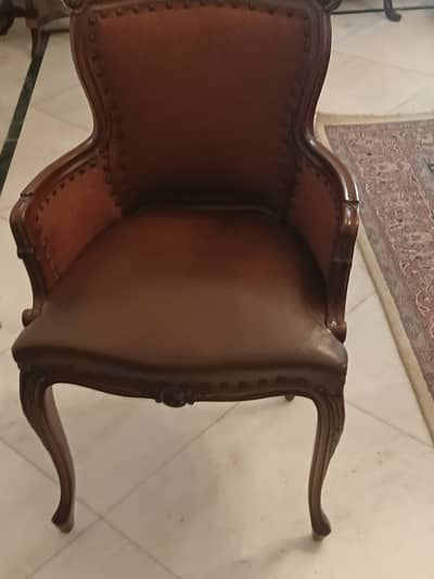 BROWN AUTHENTIC WOODEN CHAIRS