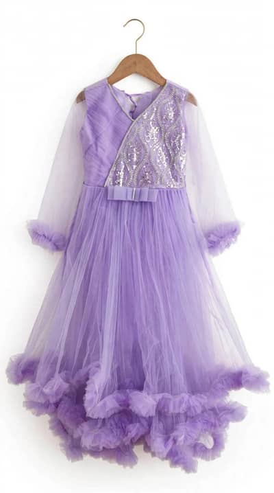Ladies Party Wear New Lavender Maxi For Sale