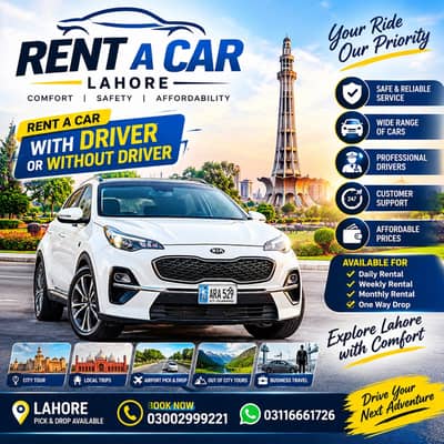 Rent a car With drive, rent a car without driver, Self rent a car near