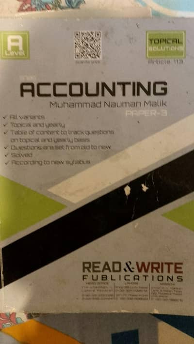 Accounting A level book p3 and p4