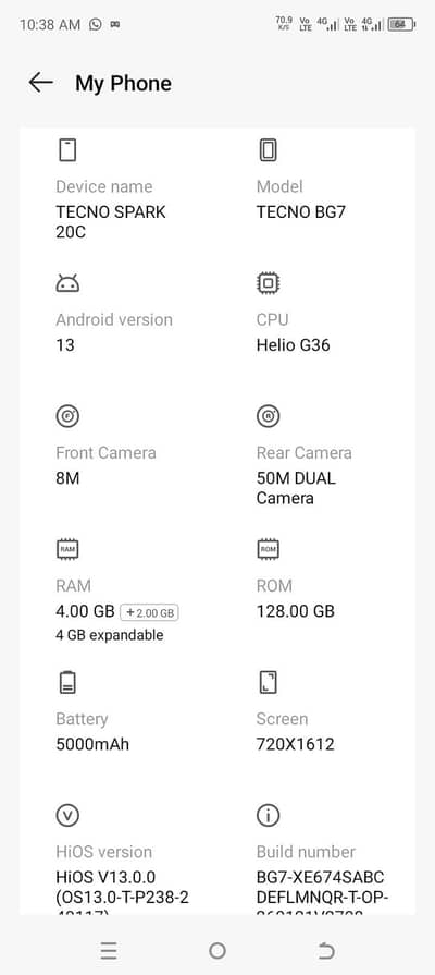 Tecno Spark 20C 4+4/128