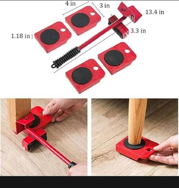 T   Furniture Slides Tools Kit Furniture Mover Appliance Rollers Lifter Dolly Roller Set for Heavy Duty Moving Suitable for Sofas Refrigerators on Hard Floor