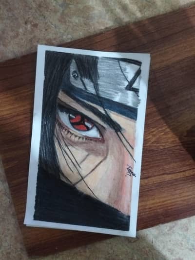 Itachi's realistic eye drawing