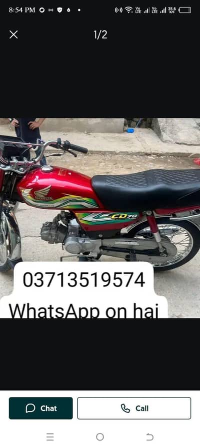 honda CD 70cc bike for sale