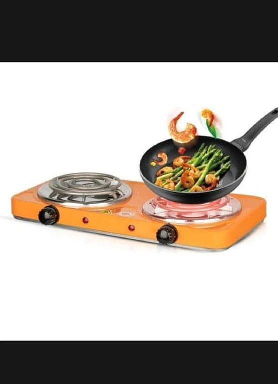 T   Electric Stove 1000+1000 Watts cooking hot plate with temperature control overheat protection electric cooker 2000 watts