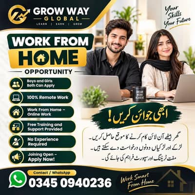 Online Job / Male & Female / Part / Full Time / Work From Home