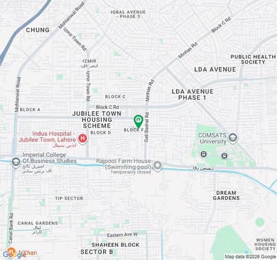 Centrally Located Main Double Road Residential Plot In Jubilee Town - Block F Is Available For sale