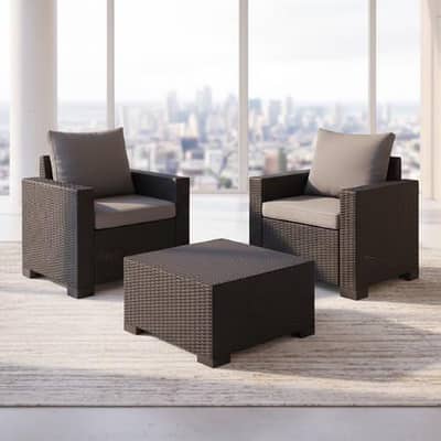 Garden outdoor furniture rattan sofa set upvc chairs table umbrella
