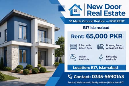 10 Marla ground portion for rent in Multi garden B17