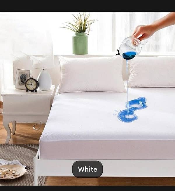 T  King Size Waterproof Mattress Cover Cotton Terry Fitted Sheet Protector Bedsheet