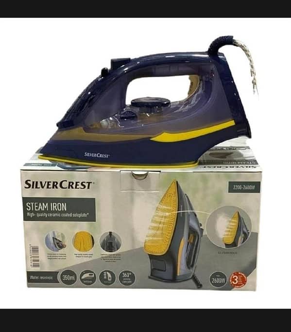 T  Electroginal SILVER CREST STREAM IRON GERMAN MODEL HG02332B 2600 watts