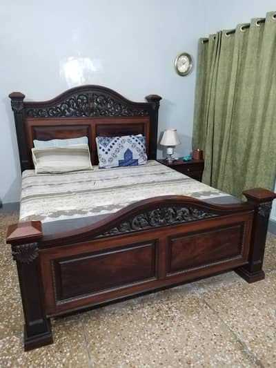 Wooden King size bed