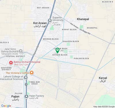 Book A 20 Marla Residential Plot In Chinar Bagh - Khyber Block