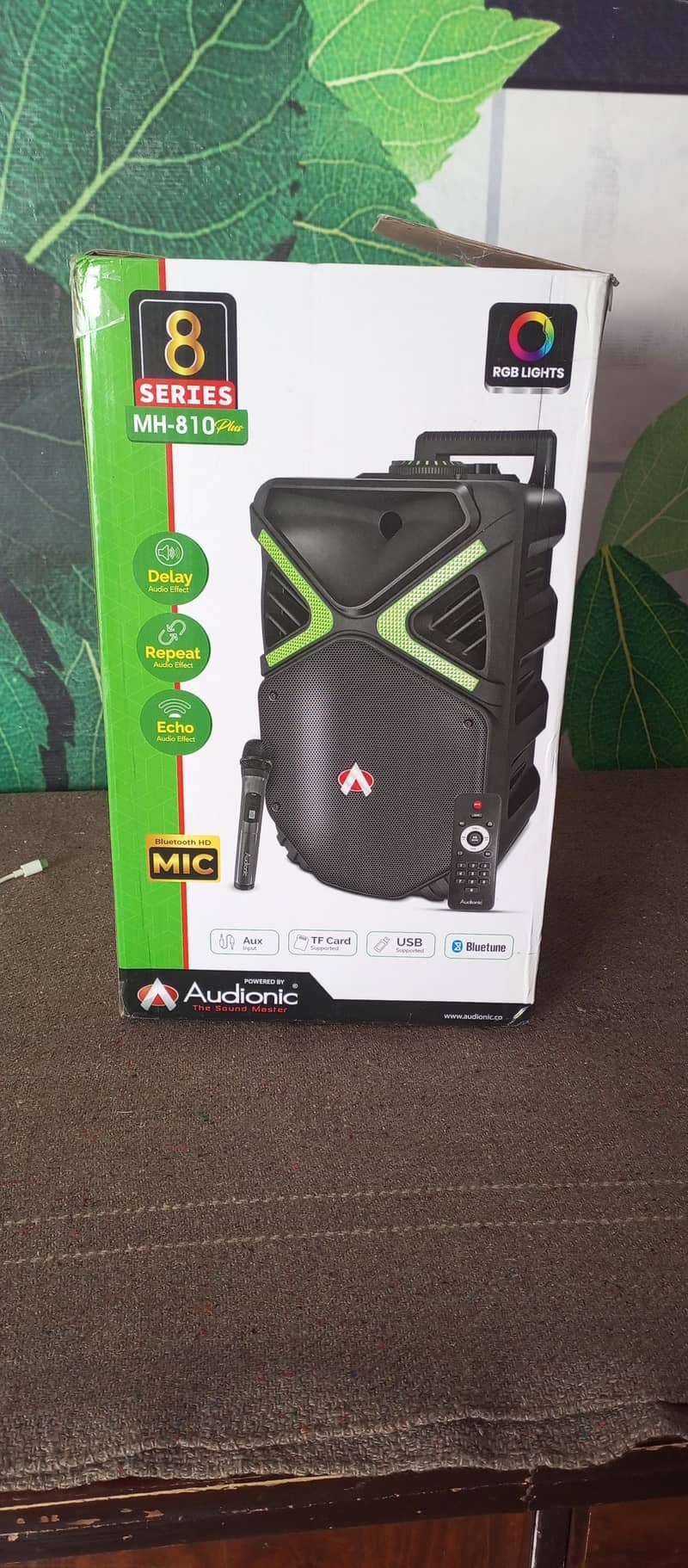 Audionic اسپیکر بالکل نئی حالت میں، ڈبے اور مائیک کے ساتھ 1