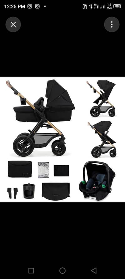 Brand New kinderkraft MOOV 2 Air 3in 1 baby stroller complete set