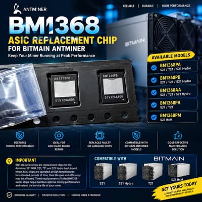 BM1368 ASIC Replacement Chip for Bitmain Antminer S21 / T21 / Hydro
