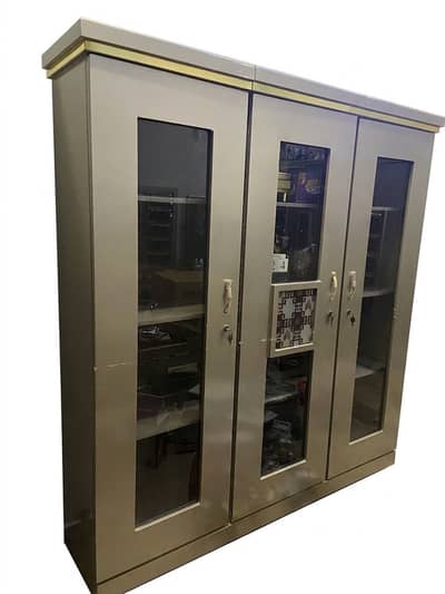 Spacious 3-Door Glass Showcase / Storage Cabinet