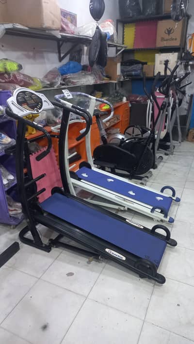 Imported manual treadmill elliptical cycle exercise cycling machine