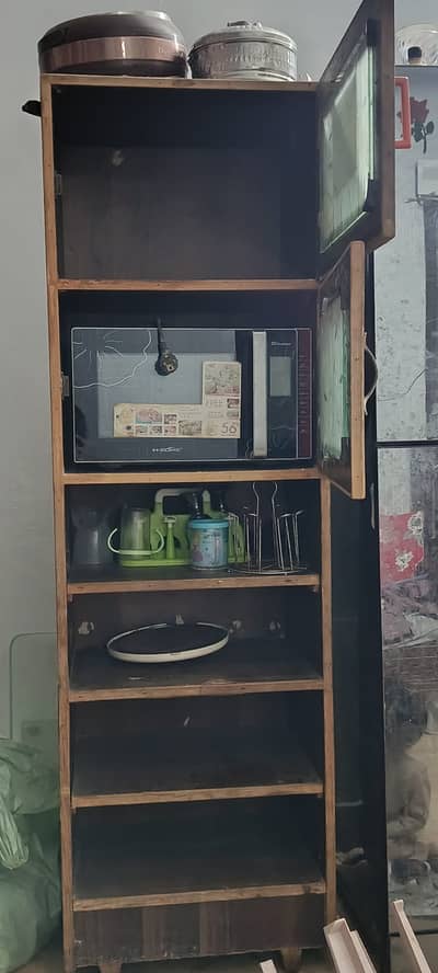 Microwave and oven almari with storage