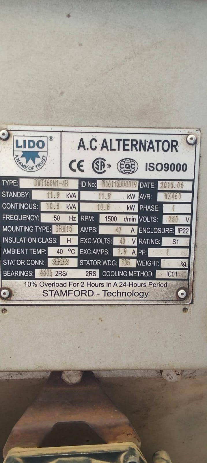 11kva gas generator without canopy 1