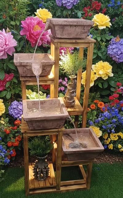 wooden waterfall