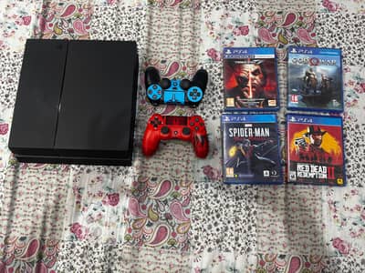 PLAY STATION 4 FAT WITH ALL ACCESSORIES.